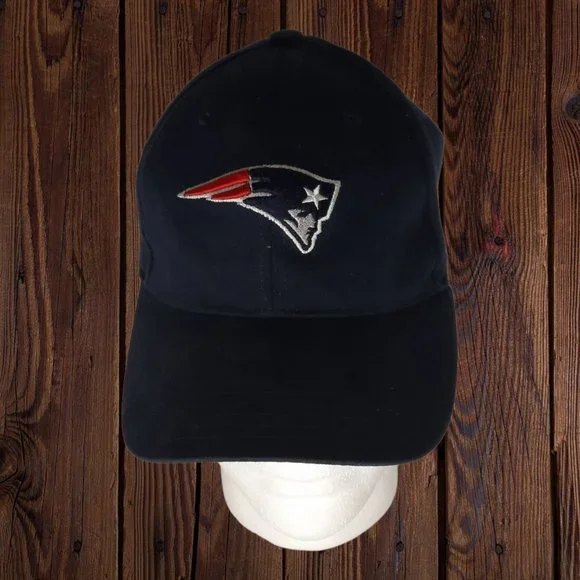NFL Team Apparel "New England" Patriot Football Navy Blue Baseball Cap / Hat - Picture 1 of 8
